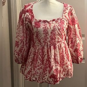 Victoria Dunn Floral Top | Pink